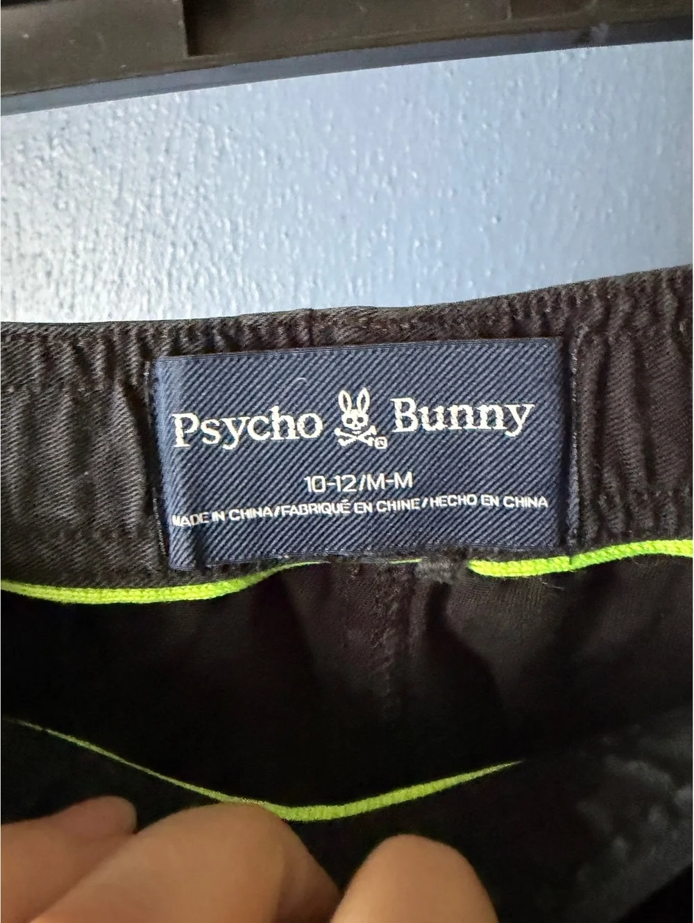 Psycho bunny black shorts 10/12 kids boys youth medium